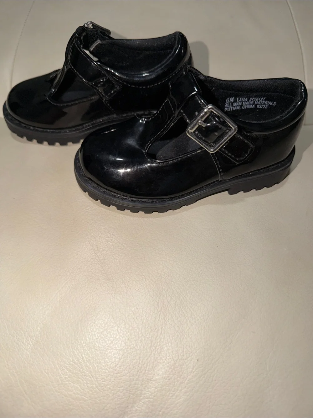 Mix No. 6 Black Patent T-Strap Mary Jane Kids Shoes
